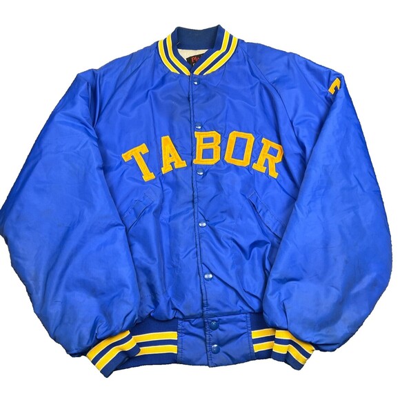 Vintage Pla-Jac Tabor Mattingly #7 Varsity Jacket Adult Large 44-46 USA Made - Picture 1 of 9